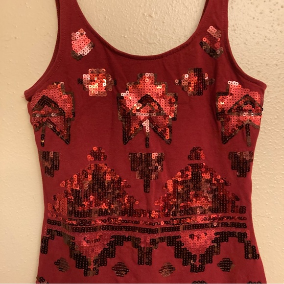 Red Sequin Dress - Picture 2 of 7